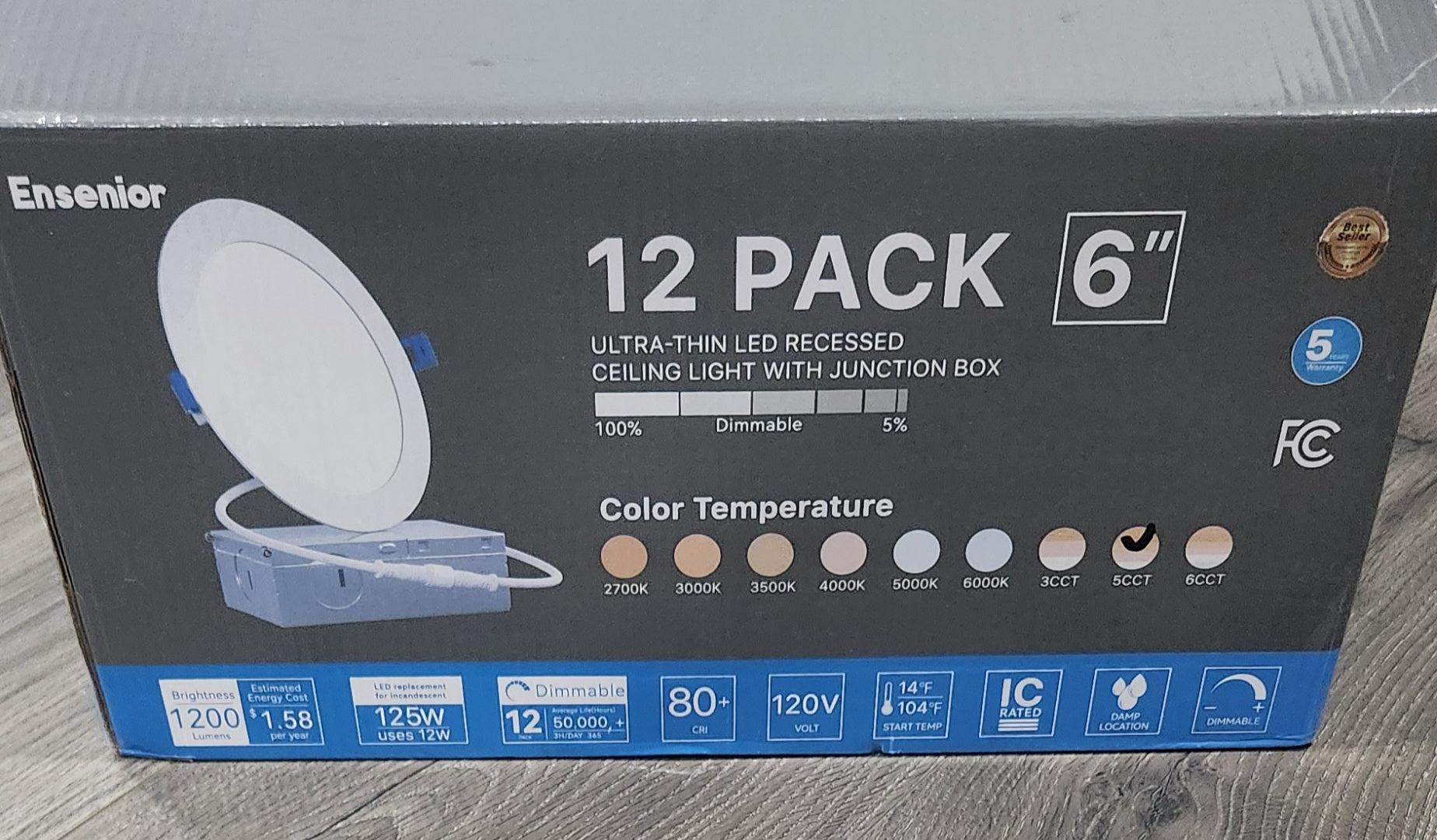 Ensenior 12 pack recessed lights